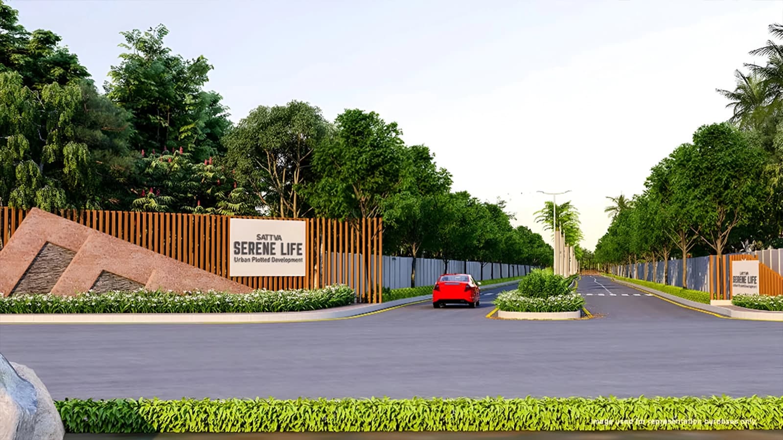 Salarpuria Sattva Serene Life Villa Plots In Devanahalli Bangalore Entrance Gate